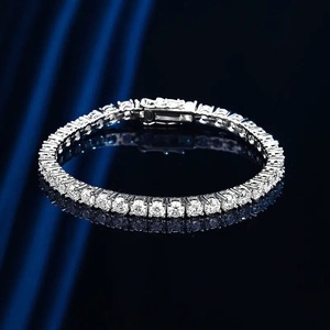 Hot Sale on Luxury Diamond <b>Bracelet</b> for Women with 18K Gold Finish Elegant Jewelry for Wedding and Party Wear Available for Sale - Product Image 2