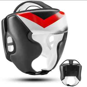 Équipement d'arts martiaux, casque de protection pour l'entraînement de boxe, équipement de combat MMA en cuir, casque de boxe et de kickboxing - Product Image 2