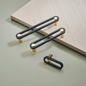 Tiradores de Muebles Negros para Cocina, Manijas de Acero Inoxidable, Herrajes Modernos Europeos, Perillas Sencillas para Cocina, Cajones y Cómodas - Product Image 1