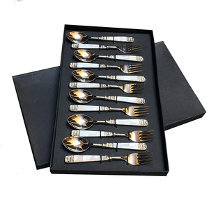 Juego de Cubiertos de Latón Estilo Cuchara para Bodas y Regalos, 24 Piezas, Cucharas para Servir en Cenas y Catering - Product Image 6