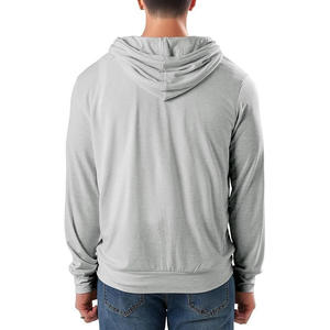 Sudaderas con capucha personalizadas al por mayor para hombre, con diseño de logotipo, forro polar, para fitness, informales, con cremallera completa. - Product Image 2