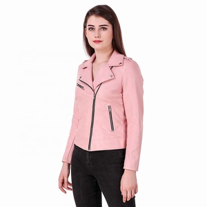 <b>Women's</b> PU <b>Leather</b> <b>Bomber</b> <b>Jacket</b> Slim Fit Stand Collar Fashion Zipper Closure Woven Autumn Winter Outerwear - Product Image 5