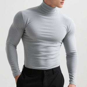 Camisetas Térmicas para Hombre, Cuello Redondo, Grosor Estándar, Corte Ajustado, Manga Larga, Transpirables, Spandex/Poliéster, para Invierno y Otoño - Product Image 1