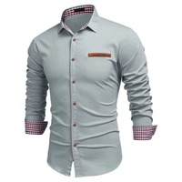 Erkek Parti Giyim Slim Fit Uzun Kollu Gömlek Erkek İhracat Kaliteli Tam Kol Pamuklu Gömlek Erkek Lüks Ofis Uzun Kollu Gömlek
