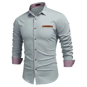 Chemise à manches longues slim pour homme, idéale pour les soirées ; Chemise en coton à manches longues de qualité export pour homme ; Chemise de bureau de luxe à manches longues pour homme - Product Image 6