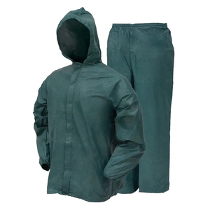 Unisex Black Polyester Rain Suit Full Sleeve Waterproof Outdoor Wear All Seasons Adult Customized color and design - Product Image 2