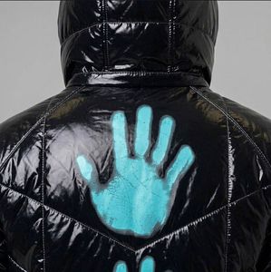 Custom Thermochromic Ink Print Streetwear Crop Vintage Heavyweight Winter Hooded Windproof Color Change Down <b>Puffer</b> <b>Jacket</b> Coat - Product Image 4