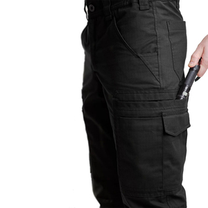 Pantalon d'uniforme de sécurité personnalisable de haute qualité pour la vente en gros, couleur unie, coupe ajustée, vêtement de travail de sécurité avec passant de ceinture réfléchissant - Product Image 2
