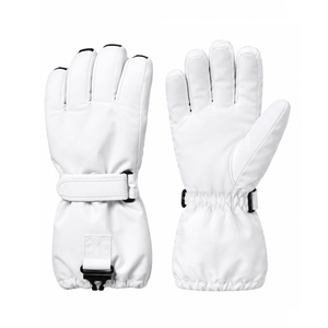VELANO HIDES Gants de ski en cuir imperméables et respirants pour snowboard, coupe-vent, doigts entiers, fermeture réglable au poignet avec boucle auto-agrippante - Product Image 1