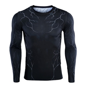 Chemises de sport à manches longues personnalisées BJJ MMA, rashguard sublimé, rashguard pour chemises de compression, t-shirts compressés magiques pour hommes - Product Image 2
