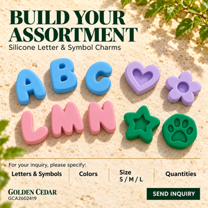 Breloques en silicone à glisser pour colliers de chien personnalisés (lettres et symboles) – Tailles S, M, L – Vente en gros - Product Image 6