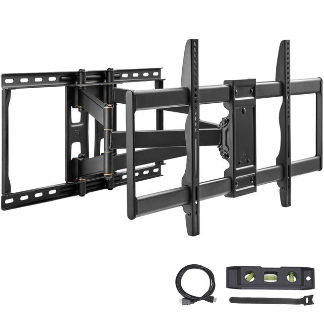 4 Articulating Full Motion TV Mount Swivel Tilt Horizontal Adjustment TV Wall Bracket Fits Most 37-90 Inch TVs TV Stand