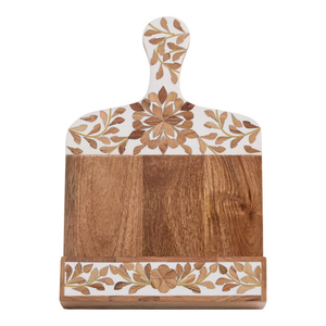Tabla de cortar redonda premium con impresionantes rayas de madera alternadas y un acabado liso, disponible a precios de mayorista. - Product Image 2