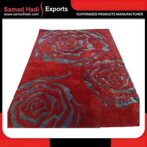 Alfombras de Lujo Bordadas de Pelo Alto, Diseño Exclusivo, Color Granate, Hechas a Mano, para Pasillos, Proveedor Directo de Fábrica, las Más Vendidas - Product Image 2