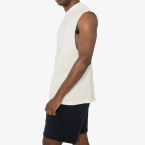 2026 Solid Silk Screen Printed Breathable Knitted 100% Cotton <b>Plus</b> <b>Size</b> Sleeveless Muscle Fit O-Neck Casual Tank <b>Top</b> Men 140g - Product Image 5