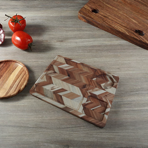 Planche à découper en forme de bois d'acacia naturel bloc à découper taille personnalisée écologique pour les ustensiles de cuisine conception fonctionnelle faite - Product Image 4