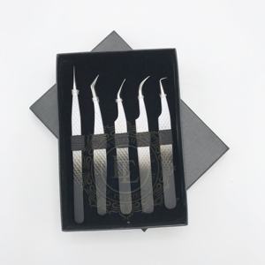 Revêtement ombré noir blanc argent pince à cils à pointe pointue étiquette personnalisée boîte à cartes noire emballage élégant et durable - Product Image 6