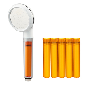 VITAISLAND Vitafresh Plus Recharge de pommeau de douche en plastique écologique 5 pièces Élimine le chlore Haute pression Économie d'eau Améliore la peau - Product Image 1