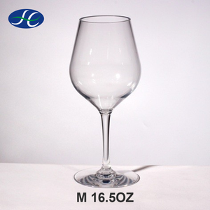 แก้วไวน์อะคริลิคสีแดงใส ขนาด 16.5 ออนซ์ บรรจุในถุงพลาสติกใส พร้อมดื่ม - Product Image 1