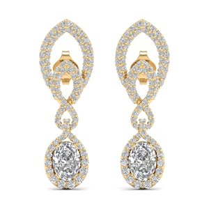 REYES High Quality HPHT CVD Lab Grown Diamond Screw <b>Back</b> <b>Drop</b> Earrings in 925 Sterling Silver Wedding Fine Jewelry For Women - Product Image 2