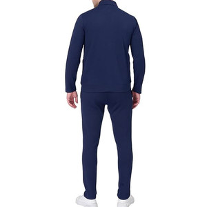 Conjunto Deportivo Casual para Hombre, Chaqueta con Cierre Completo y Bolsillos Laterales, Pantalones a Juego, Color Azul Marino, Poliéster Transpirable - Product Image 6