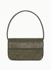 Sac à bandoulière en perles de rocaille gris foncé métallisé scintillant, fabriqué à la main, directement de l'usine, modèle Blueprint - Product Image 2