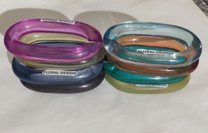 Cadena de eslabones de resina moderna para colgar en interiores, negra/verde claro/azul cielo, cadena de eslabones de resina transparente - Product Image 2