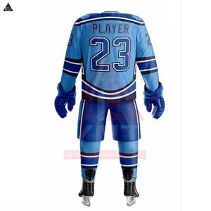 Uniforme de hockey sur glace de haute qualité, nouveau style, broderie personnalisée, différents designs / fabricants professionnels d'uniformes de hockey sur glace - Product Image 2