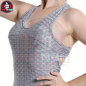 Combinaison de sport confortable pour femme en tissu tricoté doux, dos croisé, sans manches, col en U, coupe ajustée, pour le yoga estival - Product Image 5