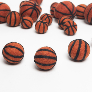 Adorno de Baloncesto de Fieltro de Lana Hecho a Mano, Pelota Deportiva, Juguete Educativo, Guirnalda para Fiesta NBA, Venta al por Mayor, Fieltro y Hilo para Niños - Product Image 6