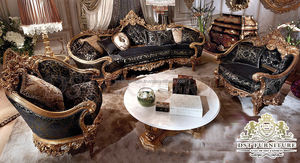 <b>Antique</b> Polished Rococo Living Room Sofa Set Royal Carved Mat Living Room Sofa Set Spanish Style Luxury Carved Sofa Set - Product Image 3