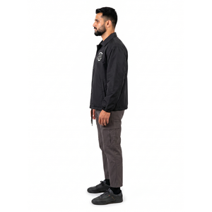 Chaqueta Deportiva Personalizada para Hombre con Logotipo, Diseño Sólido, Poliéster Twill, Cortavientos, con Servicio OEM - Product Image 3