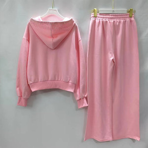 Cotton / Polyester Made Two Piece Rhinestone Tracksuit For Men Best Selling High Quality Rhinestone Tracksuit - Product Image 3