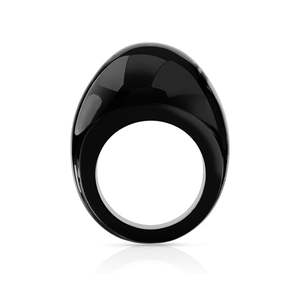 Anillo negro de cuerno de búfalo, joyería clásica hecha a mano con cuerno natural para mujer, regalo de cumpleaños - Product Image 5