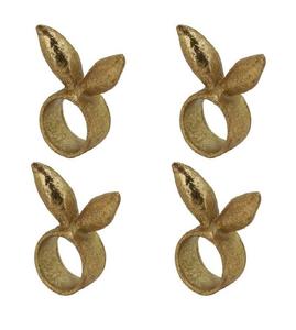 Anillos de Servilleta Redondos de Aluminio con Orejas de Conejo Doradas Modernas, Vajilla para Bodas, Ecológicos, Duraderos, Suministro al por Mayor - Product Image 1