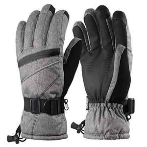 Men's Thermal Ski <b>Gloves</b> <b>Wool</b>/Nylon Insulated Windproof Screen Touch for Winter Snow - Product Image 4