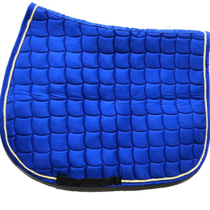 BRAND ZONE1995 Tapis de selle classique personnalisé en coton satiné avec doublure en maille, durable et confortable pour l'équitation et le saut d'obstacles - Product Image 1