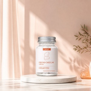 [FROM OREUM] Pasta de Dientes Sólida para Hoteles, Sabor Mandarina de Jeju, 60 Tabletas para Baños de Huéspedes - Product Image 3