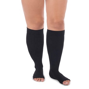 15-20 Mmhg Áp Lực Nhẹ Nhàng Chống Vi Khuẩn Chống Trượt Mở <span class=keywords><strong>Toe</strong></span> Đầu Gối Cao Tốt Nghiệp Vớ Nén Vớ Cho Giảm Chân - Product Image 6