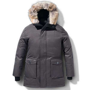 Veste longue matelassée pour homme, parka d'hiver coupe-vent avec capuche en fourrure amovible, fermeture éclair - Product Image 6