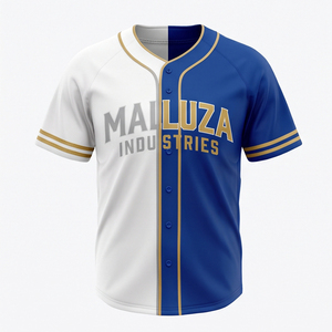 Ensemble uniforme de baseball brodé sur mesure, respirant et anti-humidité, avec maillot boutonné et pantalon rembourré, vente en gros usine - Product Image 1