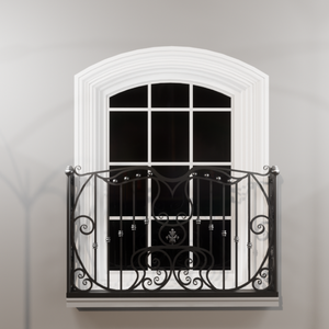 Balustrade de balcon en fer forgé pour villa moderne haut de gamme, rails élégants, utilisation extérieure, design métallique durable, finition résistante aux intempéries - Product Image 4