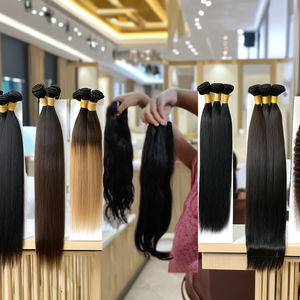 Cheveux bruts en vrac vierges Extensions de cheveux humains tressés bouclés Straight Wavy 100% Raw non transformés One doner Human Hair Bulk - Product Image 3