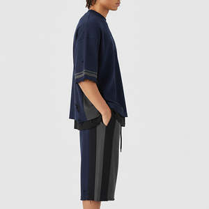 Camisetas de Hombre 100% Algodón OEM/ODM, Conjunto Corto, Logotipo Impreso Personalizado, Ropa Deportiva, Color Personalizado, Ecológico, Absorbente de Sudor - Product Image 6