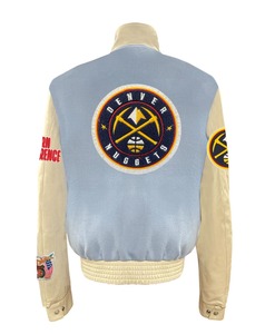 Veste varsity en laine et cuir Denver Nuggets bleu ciel - Product Image 2