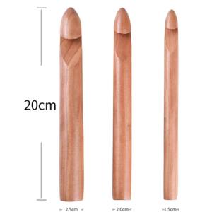 Juego de Agujas de Ganchillo de Madera Grandes al por Mayor, 15mm 20mm 25mm, Agujas Gigantes para Tejer Alfombras de Trapo Extremas y Herramienta para Lana Gruesa - Product Image 3