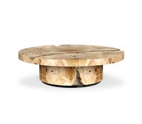 Meubles de décoration intérieure haut de gamme, table en marbre sophistiquée, table basse ronde glamour, table de décoration intérieure moderne, table luxueuse