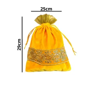 Beautiful Handmade With Traditional Bohemian Gota Pati Worked Potli Bag Embroidered Fore Woman Ethnic Party Wholesale Bag - Product Image 4