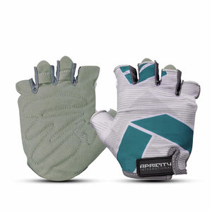 Custom Made <b>Half</b> Finger Lace-Up Anti <b>Slip</b> Microfiber Gym Fitness Gloves for Weight Lifting and Fitness Training - Product Image 1