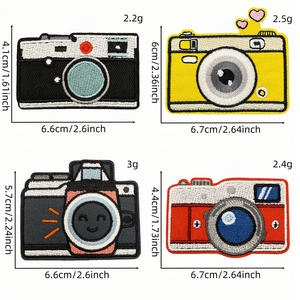 Retro Camera Embroidered <b>Iron</b> On Patch - Product Image 3